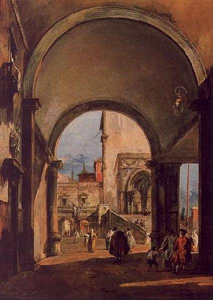 Francesco Guardi An Architectural Caprice oil painting image